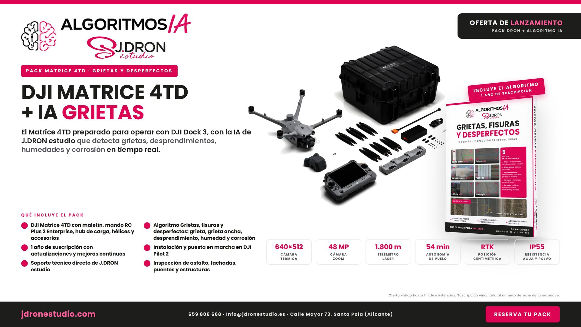 Pack DJI Matrice 4TD + IA Grietas y desperfectos