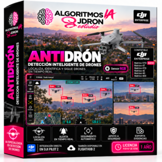 Caja del algoritmo de IA Detección de drones (antidrón) de JDRONESTUDIO para drones DJI Enterprise, licencia de 1 año