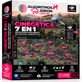Caja del algoritmo de IA Cinegética 7 en 1 de JDRONESTUDIO para drones DJI Enterprise, licencia de 1 año