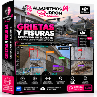 Caja del algoritmo de IA Detección de grietas y fisuras de JDRONESTUDIO para drones DJI Enterprise, licencia de 1 año