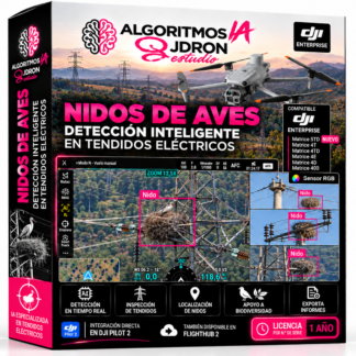 Caja del algoritmo de IA Detección de nidos de aves de JDRONESTUDIO para drones DJI Enterprise, licencia de 1 año