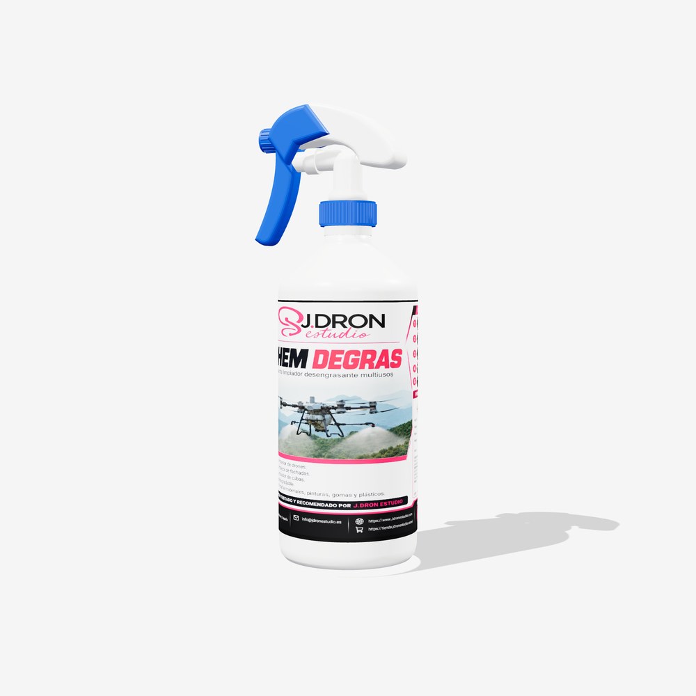 CHEM DEGRAS desengrasante multiusos, botella de 1 litro con pulverizador